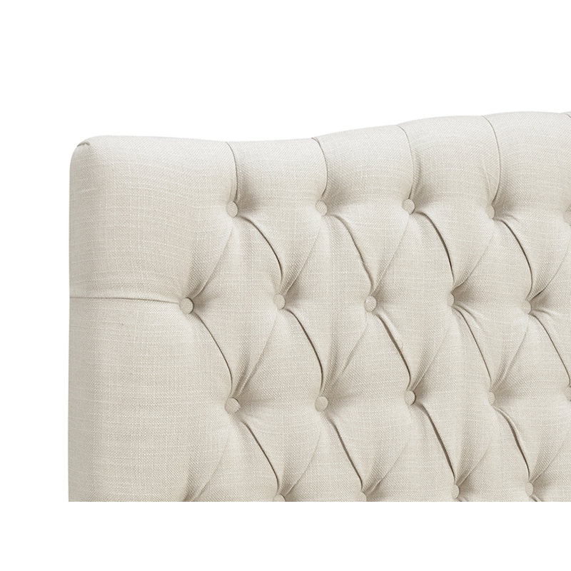 Elle Decor Celeste Tufted Upholstered Padded Headboard with
